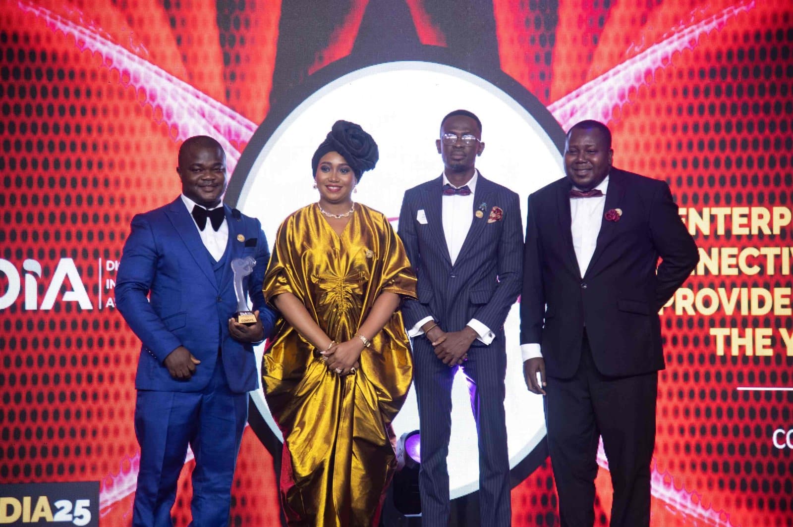Winners on stage at the DIA 2025 awards ceremony